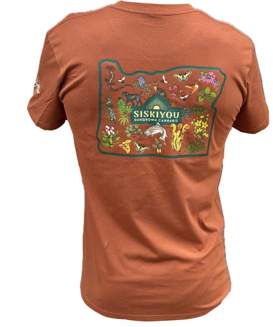 Siskiyou Sungrown T Shirt Oregon Plants Animals Flora Fauna Feel Better Clay
