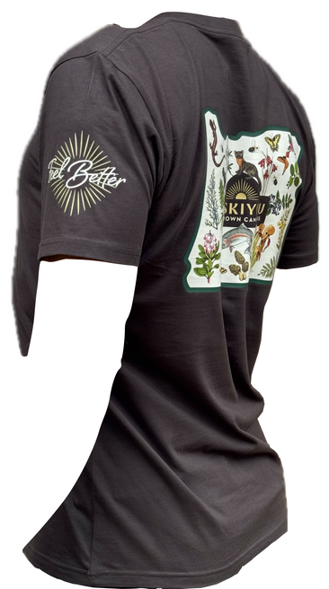 Siskiyou Sungrown T Shirt Oregon Plants Animals Flora Fauna Feel Better Coal