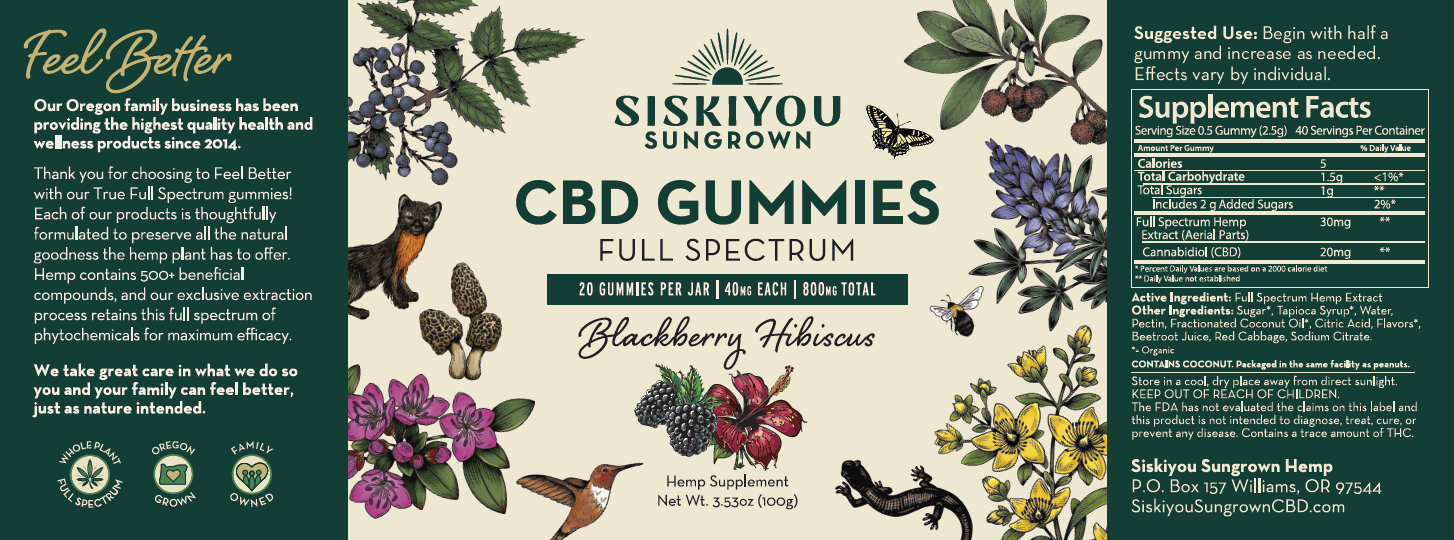 CBD Gummies - Blackberry Hibiscus
